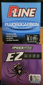 P-Line Soft Fluorocarbon 8lb. 250ydFishing Line w/ Bonus 6lb. 220yd SpiderWire - Picture 1 of 6