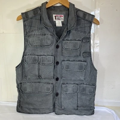 TRAIL DESIGNS Hunting Fishing Vest Gray Lots Of Pockets Sz Small - Image 1 of 4