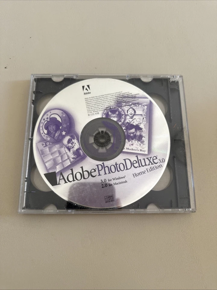 Vintage 1998 Adobe Photo Deluxe Home Edition 3.0 for Windows & 2.0 for Mac - Image 1 of 1