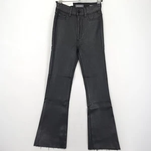 DL1961 Bridget Boot High Rise Instasculpt Crop Black Coated Raw Hose Damen 24 - Bild 1 von 15