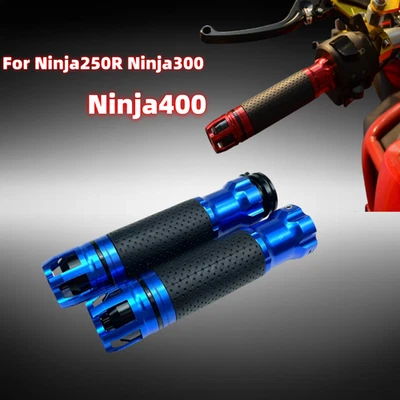 Empuñaduras de tubo de acelerador con mango de goma CNC para Kawasaki Ninja250R Ninja300 Ninja400 Foto 1 de 4
