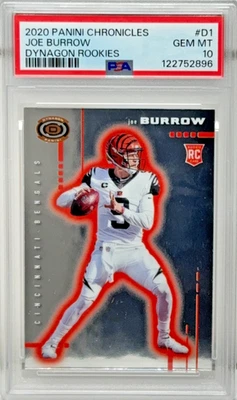 2020 Panini Chronicles Joe Burrow Dynagon RC Rookies Silver #D-1 Bengals PSA 10 - Image 1 of 4