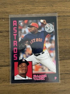 Topps Framber Valdez 1984 Rookie RC 2019 negro paralelo/299 Astros 84R-FV - Imagen 1 de 2
