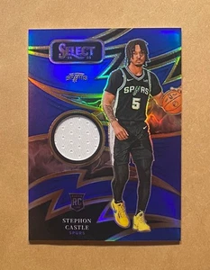 2024-25 Panini Select Stephon Castle RC Blue Prizm Relic #5/75 Jersey Number 1/1 - Picture 1 of 2
