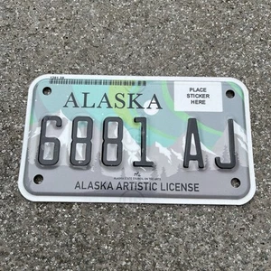 Original US Motorrad Kennzeichen Nummernschild USA 🇺🇸 ALASKA - Bild 1 von 4