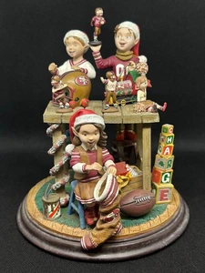 San Francisco 49ers Elves The Danbury Mint NFL Christmas Figurine 2001 Rare READ - Picture 1 of 18