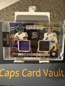 2023 Panini Spectra Lamar Jackson & Kenny Pickett Rivals Dual Patch /99 - Picture 1 of 2