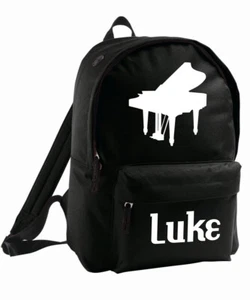 Bolso Mochila Personalizada para Niños Mochila Añadir Nombre Niñas Niños Pianista Pianista - Imagen 1 de 12
