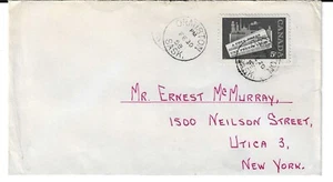 Canada -Scott's #375 on cover from Ormiston, Sask. to Utica, NY - Picture 1 of 1