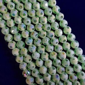 12mm 1Strand Faceted Matte Cyan Crystal Ball Loose Bead 22 Inch CJ751