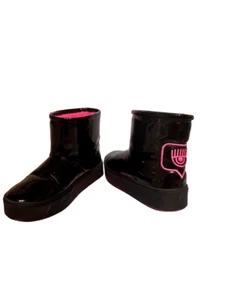 Chiara Ferragni black patent leather women's winter boots, EU37 - Picture 1 of 10
