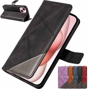 For iPhone 15 14 13 12 11 XR SE 6S 7 8 Plus Flip Wallet Stand Leather Case Cover - Picture 1 of 48