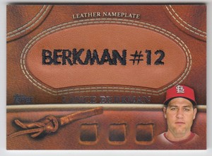 2011 Topps Glove Manufactured Leather Nameplates #LB Lance Berkman UPD