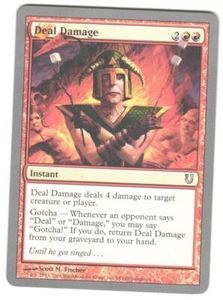 Magic_the_gathering Unhinged Deal Damage #74 2004,MTG,LP Uncommon - Picture 1 of 2
