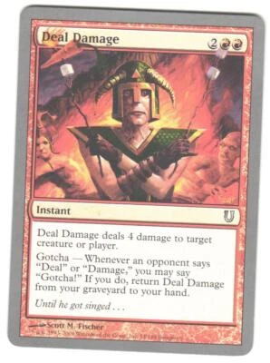 Magic_the_gathering Unhinged Deal Damage #74 2004,MTG,LP Uncommon - Image 1 of 2