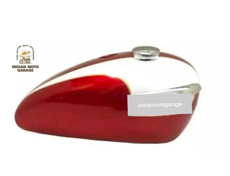 APTO PARA TRIUMPH T140 CREMA CEREZA Acero Gasolina TANQUE & Tapa e insignia Foto 1 de 4