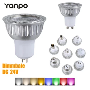 DC24V Red Yellow Purple Light LED COB Spotlight Bulbs 5W GU10 GU5.3 E27 E14 MR16 - Picture 1 of 25
