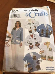 Simplicity 8005 Scrub Jacket with Appliques Sewing Pattern UNCUT - Picture 1 of 3
