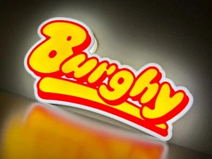 Insegna luminosa Burghy vintage led lighted fast food anni 80 90 americana rara - Foto 1 di 8