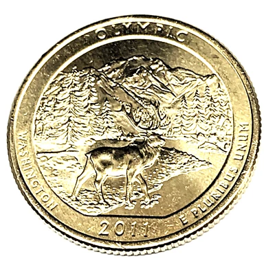 # C1654   U.S.  AM. BEAUTIFUL   GOLD COLORED  25c  COIN,  OLYMPIC   2011-P - Image 1 of 2