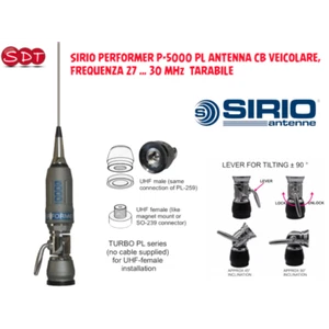 SIRIO PERFORMER P-5000 PL ANTENNA CB VEICOLARE, FREQUENZA 27 … 30 MHz TARABILE - Photo 1/5