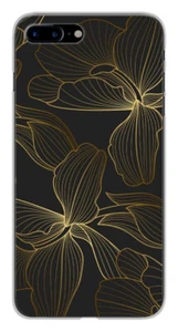 Coque en silicone imprimée compatible Apple iPhone 7 Plus Golden flowers - Bild 1 von 3