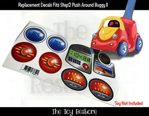Toy Restore Replacement Stickers Fits Step2 Push Around Buggy II Ride-on Kid Car - Picture 1 of 10
