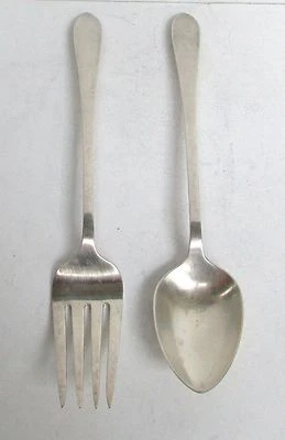 DANISH STERLING SILVER IDENTICAL TO TIFFANY's FANEUIL SALAD SERVING SET - Image 1 of 3