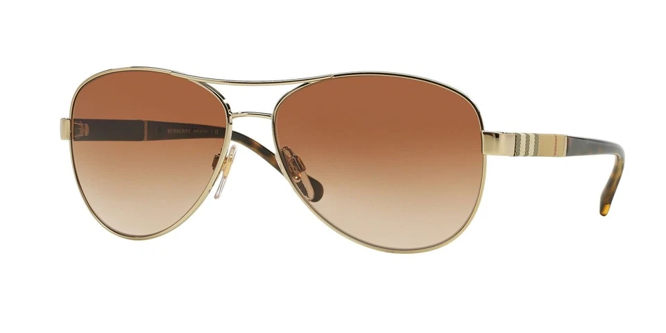 Burberry BE3080-114513-59 Gold Brown Gradient Women's Sunglasses