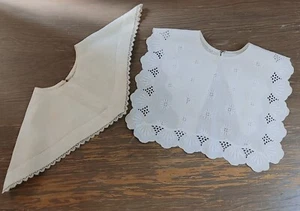 2 Detachable Collars Handmade Lace Linen Cottagecore Prairie Collar - Picture 1 of 20