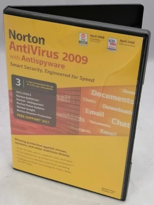Norton Antivirus 2009 Software Disc P/N: 14547606 - Image 1 of 3