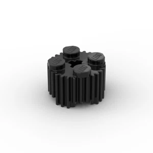 Lego 10x Rundstein geriffelt 2x2 round brick grille 92947 schwarz black - Picture 1 of 1