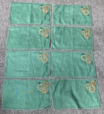 Set of 8 Handmade Embroidered Placemats - Image 1 of 4
