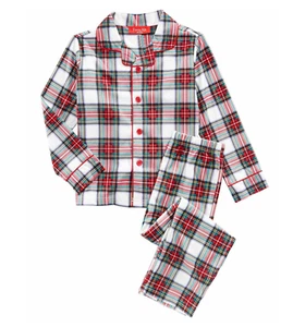 FAMILY PAJAMAS Little Kids' 2-Piece Stewart Plaid Pajama Set sz XS X-Small (4/5) - Picture 1 of 6