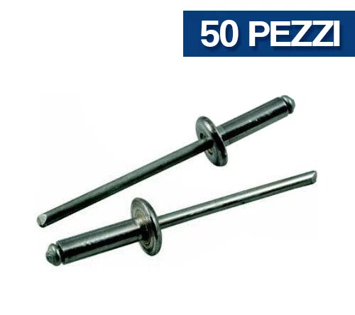 RIVETTI IN ALLUMINIO MM.6X15 CONFEZIONE DA 50PZ (19453) - Immagine 1 di 1