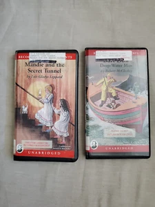 Set of 2 Audiobook Cassettes Unabridged (Ex Library) Burt Dow/Mandie &the Secre - Picture 1 of 10