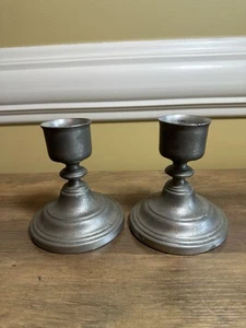 2er Set International Zinn Kerzenhalter, Adler Marke - Bild 1 von 10