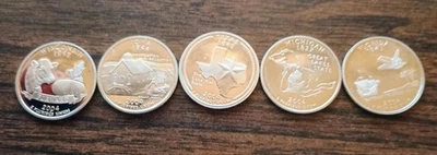 Set Five  2004 Silver State Quarter    Free ship - Image 1 of 2