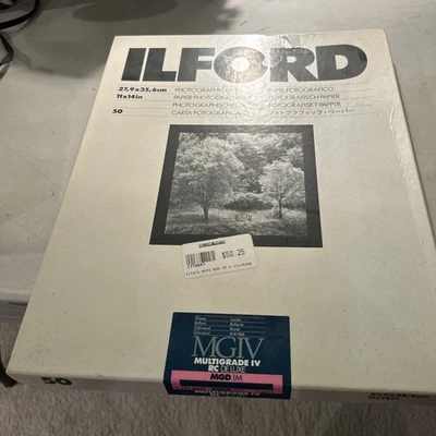 LOTE Ilford Multigrado IV RC Papel Fotográfico Brillante 11" x 14" 50 Hojas Foto 1 de 4