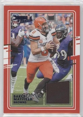 2020 Panini Donruss Donruss Threads Blue Baker Mayfield #23 - Image 1 of 2
