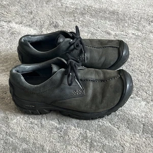 Keen Shoes Womens 7 Gray Leather Lace Up Outdoor Hiking Sneakers - Picture 1 of 10