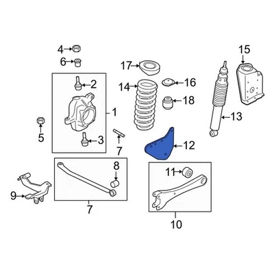 For Ford F-350 Super Duty 08-12 Ford Left Suspension Control Arm Bracket Foto 1 de 3