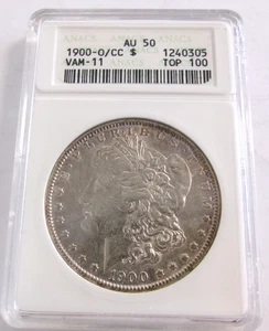 1900 O/CC Morgan Silver Dollar ANACS AU50 VAM-11 - Picture 1 of 3