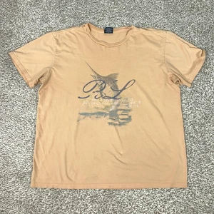 Vintage Polo Ralph Lauren Hemd Herren XL hellbraun meliert Sport Angeln Grafik Sportsman - Bild 1 von 10