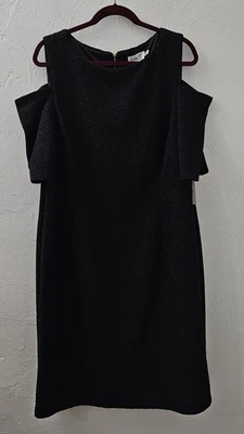 *NEW* Eliza J Shimmer Dress Women's Size 18W Black Style-EJ6W2994 Plus Size - Image 1 of 4