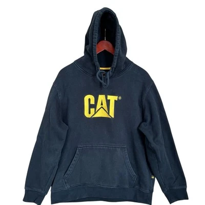 Толстовка с капюшоном мужская CAT Caterpilar XL черная с вышитым логотипом толстовка рабочая одежда флис - Изображение 1 из 4