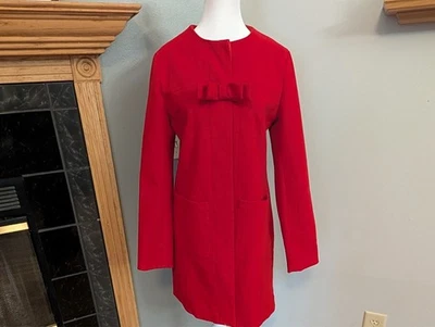 Ampersand Avenue Womens Red Coat With Bow Size Large - Image 1 of 4