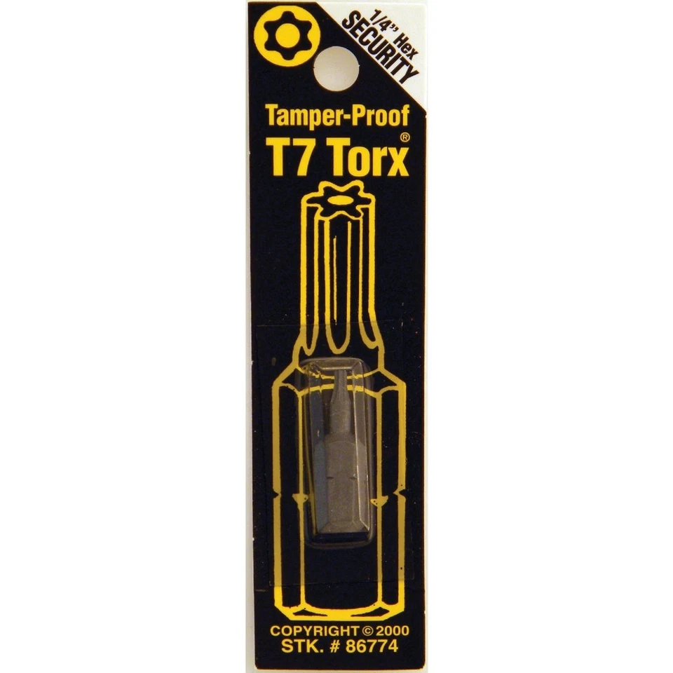 Best Way Tools T7 Tamperproof Torx Security 1 In. 1/4 In. Hex Screwdriver Bit - Image 1 of 1