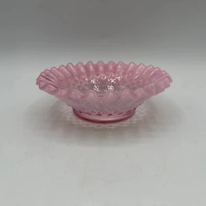 Fenton Pink Opalescent Hobnail Candy Dish - Picture 1 of 8