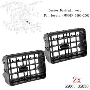 New CENTER DASHBOARD AIR VENT Frames Plastic 2pcs Black Car Accessories - Picture 1 of 9